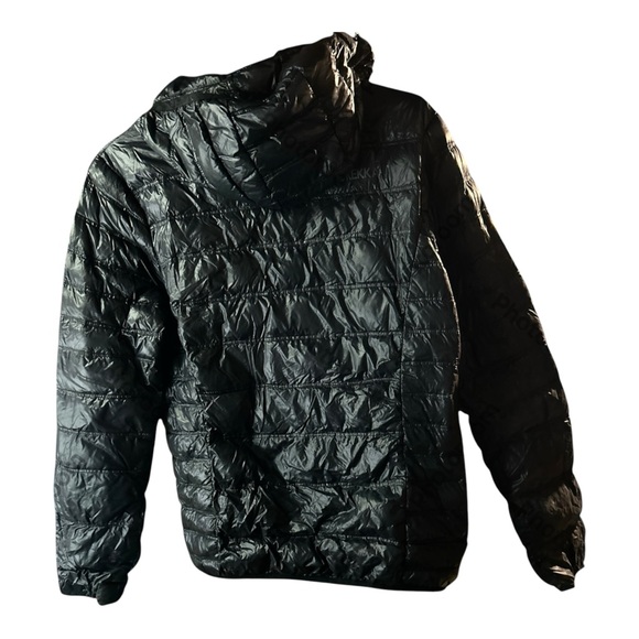 BREKKA YOUTH DOWN INSULATED PUFFER HOODED JACKET IN BLACK-SIZE SMALL ZIP - Picture 2 of 6
